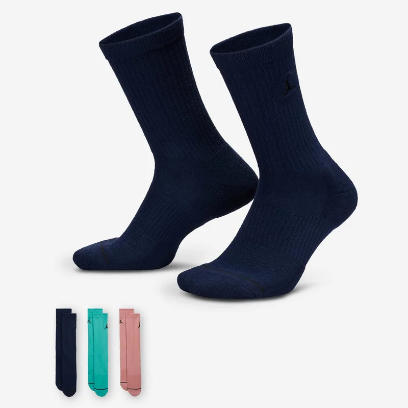 Jordan Multi-Colour Everyday Crew Socks (3 Pairs)  | Best Price UAE